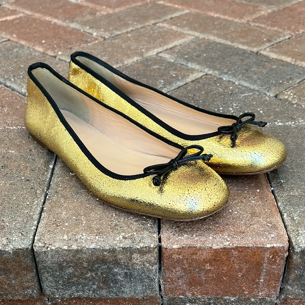 J Crew leather ballet flats